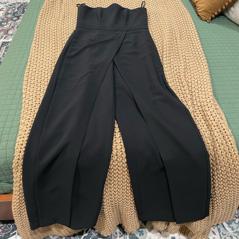 Black dress up jumpsuit.
